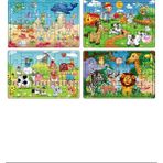 Hayal Sepeti 4 Adet 24 Parçalı Ahşap Puzzle Yapboz Seti