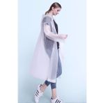 Hayal Sepeti Eva Unisex Yağmurluk Çıtçıt Düğmeli - Beyaz