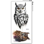 Hayal Sepeti Geçici Dövme 9,5X19CM Tattoo Minimal Tattoo Aksesuar Şık Baykuş Modeli