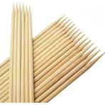 Hayal Sepetim Bambu Kalın Ahşap Çöp Şiş Çubuğu 40 cm - 20 Adet - Ahşap Rengi
