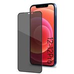 [HAYALET EKRAN KORUYUCU] For iPhone ile uyumlu Privacy Gizli Kırılmaz Cam Tam Kaplayan Su İtici Safir Ekran Koruyucu + Uygulama Bezleri (Hayalet, 12/12PRO)