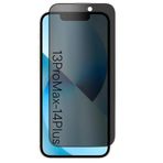 [HAYALET EKRAN KORUYUCU] For iPhone ile uyumlu Privacy Gizli Kırılmaz Cam Tam Kaplayan Su İtici Safir Ekran Koruyucu + Uygulama Bezleri (Hayalet, 13 Pro Max / 14 Plus)