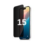 [HAYALET EKRAN KORUYUCU] For iPhone ile uyumlu Privacy Gizli Kırılmaz Cam Tam Kaplayan Su İtici Safir Ekran Koruyucu + Uygulama Bezleri (Hayalet, 15)