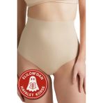 Hayalet Korse Külot Dikişsiz Slip Lazer Kesim Yüksek Bel Kaymaz Bantlı Göbek ve Alt Karın Toparlayıcı - 2XL - Ten