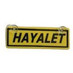 Hayalet Yazılı Sarı Dekor Plaka Vantuzlu Cam Süsü
