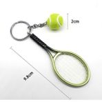 Hayalim Kapımda Buffer® Gerçekçi Tenis Raketi Tasarımlı Şık Anahtarlık Kolye Çanta Süsü Tennis Keychain - Yeşil
