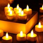 Hayaller Dükkanı 12 Adet Ledli Mum Tealight Işıklı Dumansız Sarı Alevli Led Mum Pilli X