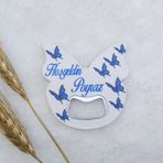 Hayaller Dükkanı 30 Adet Mavi Kelebek Açacak Magnet 6x6 cm UV Bebek Şekeri Erkek Bebek Magnetleri