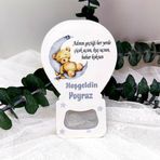 Hayaller Dükkanı 30 Adet Yeni Doğan Bebek Buzdolabı Magnet Yıldızda Uyuyan Ayıcık