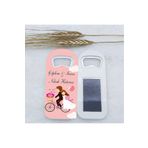 Hayaller Dükkanı 4,5x10,5 cm UV Nikah Şekeri Nişan Şekeri 30 Adet Nikah Şekeri Pembe Bisikletli Uzun Açacak Magnet