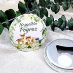 Hayaller Dükkanı Ceylan Baskılı 15 Adet Kız Bebek Açacak Magnet