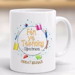 Hayaller Dükkanı Fen Bilgisi Öğretmeni Kişiye Özel Öğretmenler Günü Kupa
