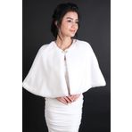 Hayalperest boncuk Beyaz Etol Gelin Bolero Broşlu Gelin Kürkü