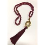 Hayalperest boncuk Bordo Kristal Boncuklu Tesbih 99 lu