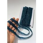 Hayalperest boncuk İndigo Mavi Ütüyle Yapışan Şerit Taş Boncuk1,5 Cm