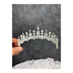Hayalperest boncuk Işıltılı Bridal Zirkon Taşlı Gelin Tacı Nişan Düğün Saç Aksesuarı Zarif Tasarım