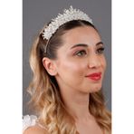 Hayalperest boncuk Margo Kristal Taşlı Gelin Tacı Prenses Tacı Düğün ve Kına Saç Aksesuarı Nikah Tacı