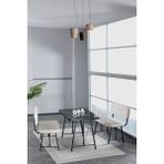 Hayat 70 x 110 Bendir Mutfak Masası, Mutfak Masası Takımı, Yemek Masası, 2 Benchli - Krem