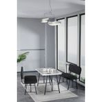 Hayat 70 x 110 Efes Mutfak Masası, Mutfak Masası Takımı, Yemek Masası, 2 Benchli - Siyah