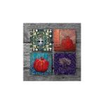 Hayat Ağacı, Nar Taş Bardak Altlığı Seti - 4 Parça - Dekoratif, Rustik Mutfak Aksesuarı, 10X10 Cm, Kaydırmaz Tabanlı, Şık ve Dayanıklı SC485 - standart