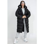 Hayat Boutique Kadın Siyah Uzun Oversize Şişme Mont