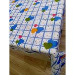 Hayat Home Mavi Kalpli Desen 110X110 Dertsiz Mutfak Masa Örtüsü