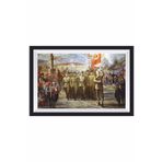 Hayat Poster 9 eylül izmirin kurtuluşu mustafa kemal atatürk çerçeve görünümlü tablo retro ahşap poster