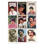 Hayat Poster 9 Parça Karışık Ahşap Tablo Seti ferdi tayfur arabesk müzik retro ahşap poster seti