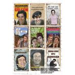 Hayat Poster 9 Parça Karışık Yazılı Ahşap Tablo Seti türk sineması yeşilçam kemal sunal sahneleri replikleri