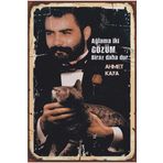 Hayat Poster Ağlama Iki Gözüm Ahmet Kaya Retro Ahşap Poster