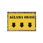 Hayat Poster Ağlama Odası Yön Tabelası Retro Vintage Ahşap Poster