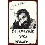 Hayat Poster Ahmet Kaya Özlemekmiş Sevmek Meğer Retro Ahşap Poster