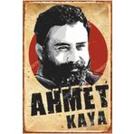 Hayat Poster Ahmet Kaya Retro Tarz Ahşap Poster