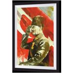 Hayat Poster Asker Selamı Atatürk Sanatsal Çerçeve Görünümlü Ahşap Tablo