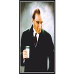 Hayat Poster Atatürk Rakı Içerken Mini Retro Ahşap Poster