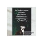 Hayat Poster Atatürk sözleri mdf ahşap tablo Türk Çocukları retro ahşap poster