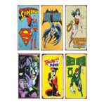 Hayat Poster Batman Superman Süper Kahramanlar 6lı Retro Ahşap Poster Seti