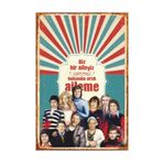 Hayat Poster Bizim Aile Yeşilçam Retro Vintage Ahşap Poster