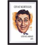 Hayat Poster Cevat Kurtuluş Yeşilçam Çerçeve Görünümlü Retro Ahşap Poster