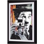 Hayat Poster Charlie Chaplin Sanatsal Çerçeve Görünümlü Ahşap Tablo