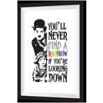 Hayat Poster Charlie Chaplin The Kids Sanatsal Çerçeve Görünümlü Ahşap Tablo