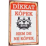 Hayat Poster Dikkat Köpek Var Uyarı Levhası Tabela Tarz Retro Ahşap Poster 815
