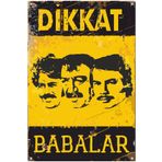 Hayat Poster Dikkat Müslümgürses Ferdi Tayfur Orhan Gencebay Arabesk Uyarı Levhası Retro Ahşap Poster
