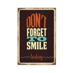 Hayat Poster Dont Forget To Smile Today Retro Vintage Ahşap Poster 2030021