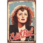 Hayat Poster Edith Piaf Retro Vintage Ahşap Poster