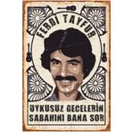 Hayat Poster Ferdi Tayfur Arabeskin Kralları Serisi Retro Vintage Ahşap Poster 20 Cm X 30 Cm