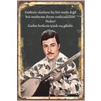 Hayat Poster Gurbet Herkesin Içinde Taş Gibidir Neşet Ertaş Retro Ahşap Poster