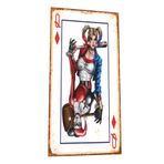 Hayat Poster Harley Quinn Oyun Kağıdı Mini Retro Ahşap Poster