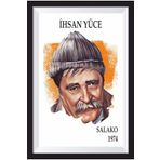 Hayat Poster Ihsan Yüce Salako Yeşilçam Çerçeve Görünümlü Retro Ahşap Poster