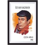 Hayat Poster Ilyas Salman Çiçek Abbas Yeşilçam Çerçeve Görünümlü Retro Ahşap Poster